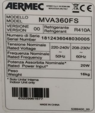 Telecomando condizionatore Aermec