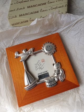 Portafoto baby Cornice Legno / Silver