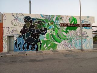 Pintor deco. Grafitero, graffiti, mural