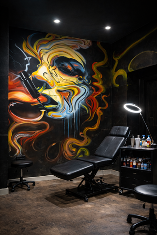 Pintor deco. Grafitero, graffiti, mural