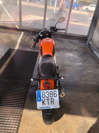 Hanway raw 125 orange cafe racer