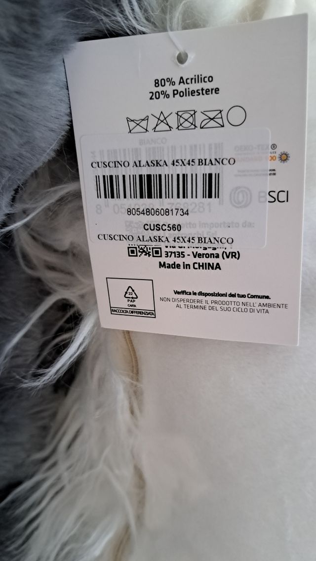 N. 2 cuscini 45 x 45 bianchi Alaska