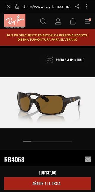Gafas Ray Ban polarizadas 