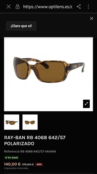 Gafas Ray Ban polarizadas 