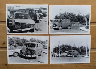 Lote fotografías de accidente de vehículos