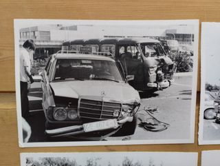 Lote fotografías de accidente de vehículos