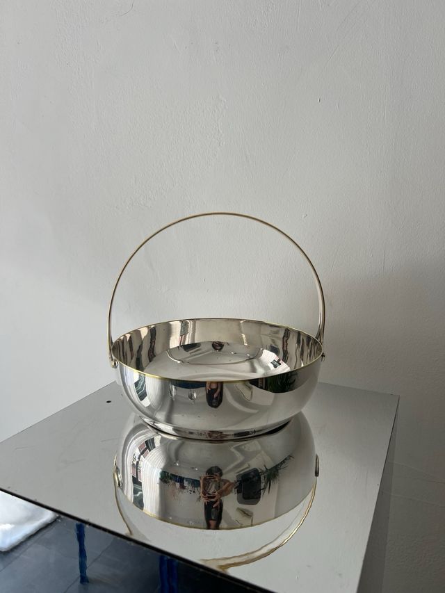 Carlo Mozzoni ciotola cestino silver