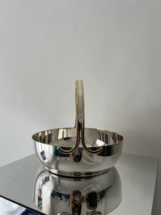 Carlo Mozzoni ciotola cestino silver