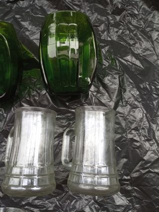 9 Jarras de cerveza antiguas cristal