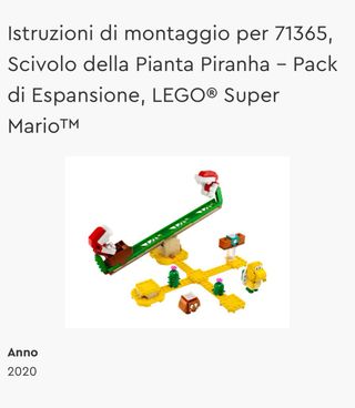 Lego super mario scivolo della pianta piranha