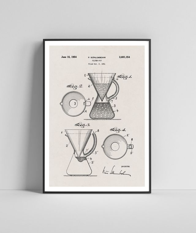 POSTER FILTRO DE CAFE PATENTE