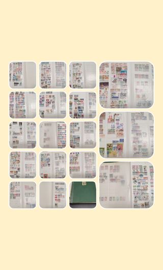 Clasificador con sellos del mundo