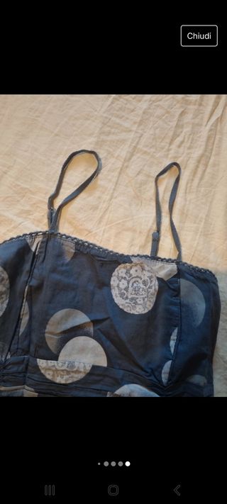 Abito vintage con spalline