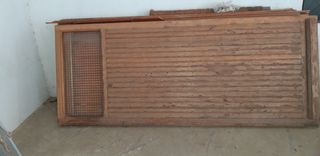 Puertas de madera, cuatro hojas plegables