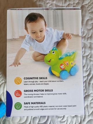 Dinosaurio para gatear y aprender inglés
