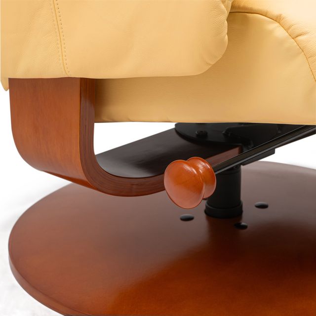 Sillón Relax Kemi con Otomana Polipiel Mantequilla