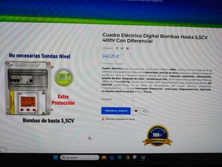 Cuadro control bomba de riego