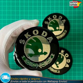 X4 Emblemas Skoda 65mm Pegatinas Tapacubos Llantas