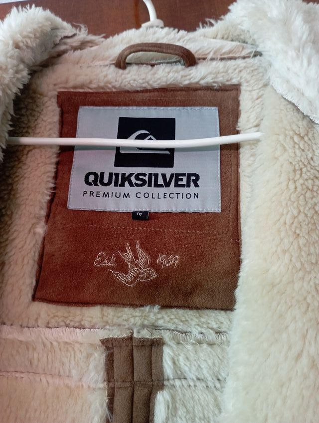 Abrigo QuickSilver premium collection piel y lana