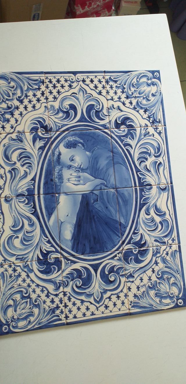 Painel de Azulejos pintados á mão Santo António
