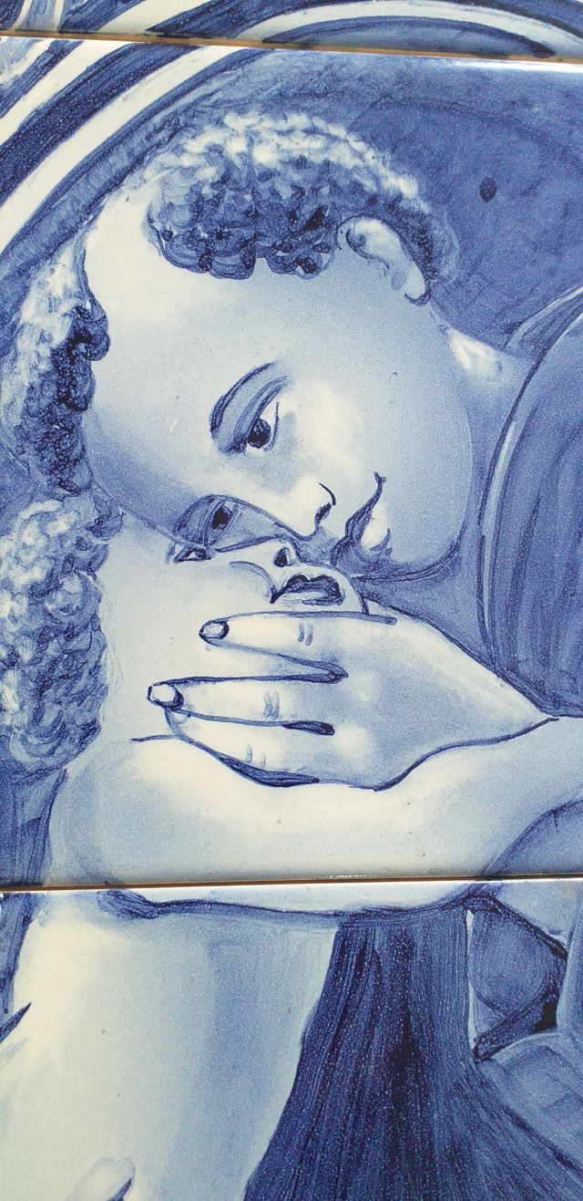 Painel de Azulejos pintados á mão Santo António