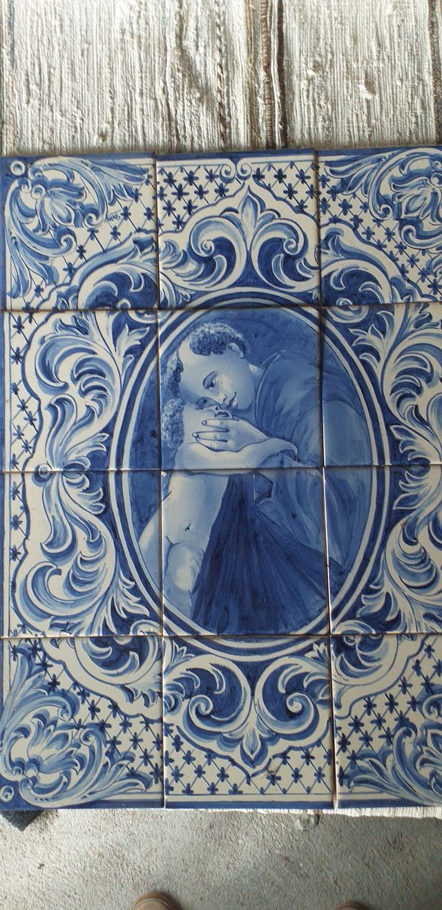Painel de Azulejos pintados á mão Santo António