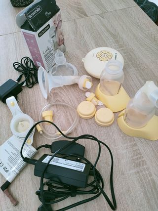 Sacaleches Medela DOBLE eléctrico/pilas