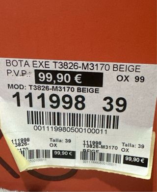 Botines beige sin estrenar