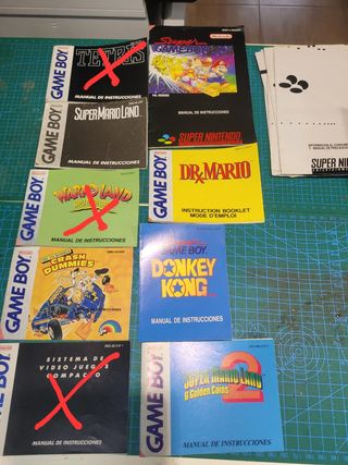 Lote instrucciones game boy