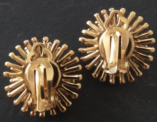 Pendientes anémona, chapados oro Charles Jourdan