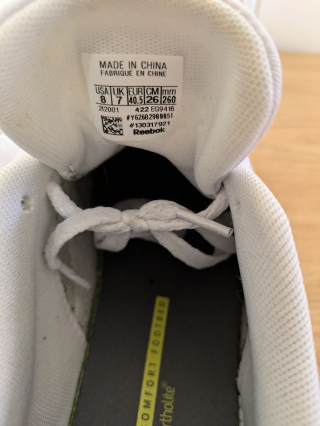 Zapatillas blancas Reebok hombre