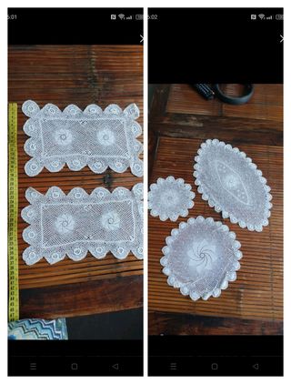 Set centrini uncinetto varie forme e misu