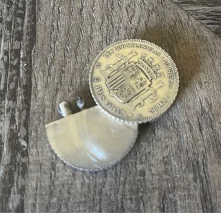 Moneda mechero de plata