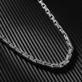 Pulsera y collar de cadena de plata de ley hechos