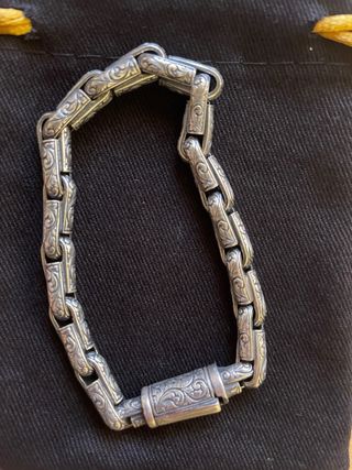 Pulsera y collar de cadena de plata de ley hechos