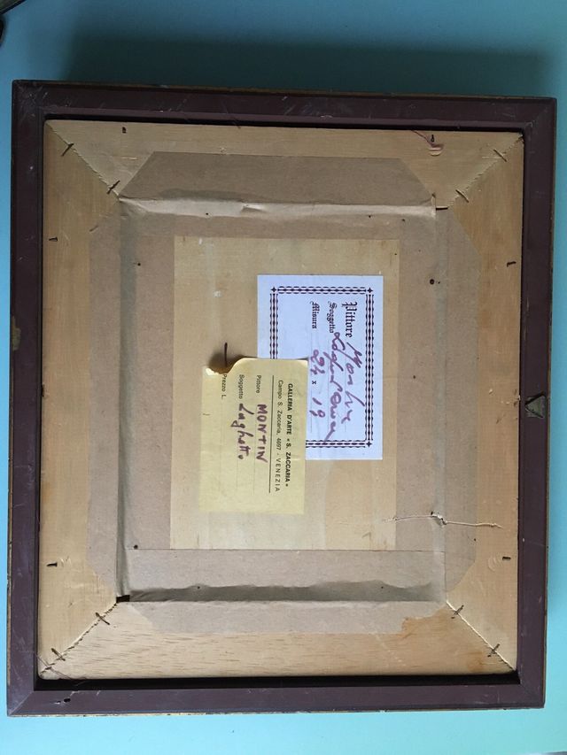 Olio su tela “laghetto” di Montin