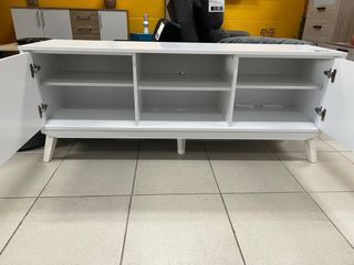 Mueble tv pata alta blanco o cambria nuevo