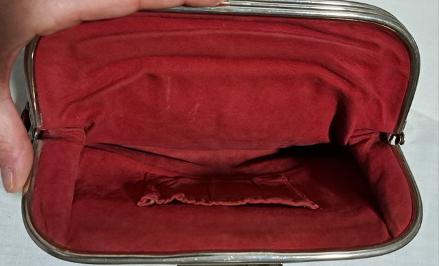 Pochette bordeaux stampa cocco Vintage 