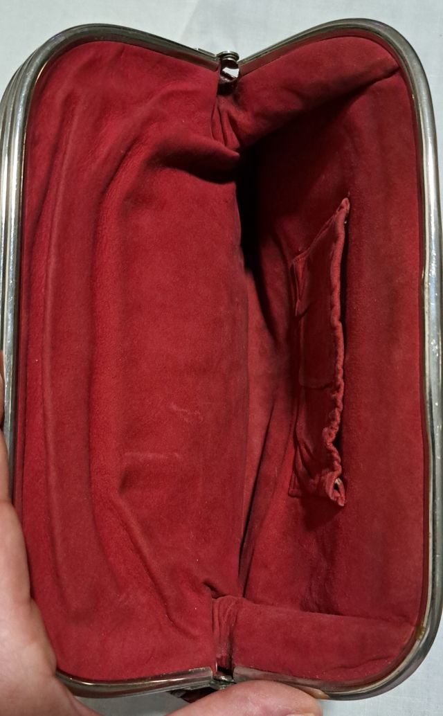 Pochette bordeaux stampa cocco Vintage 