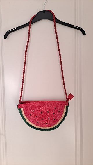 Bolso sandía de rafia