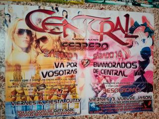 Pòsters Discoteca CENTRAL 