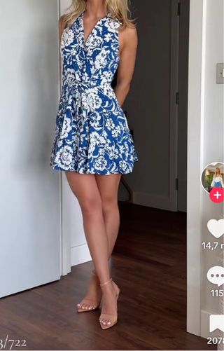 Vestido bordados perforados Zara S, M y L