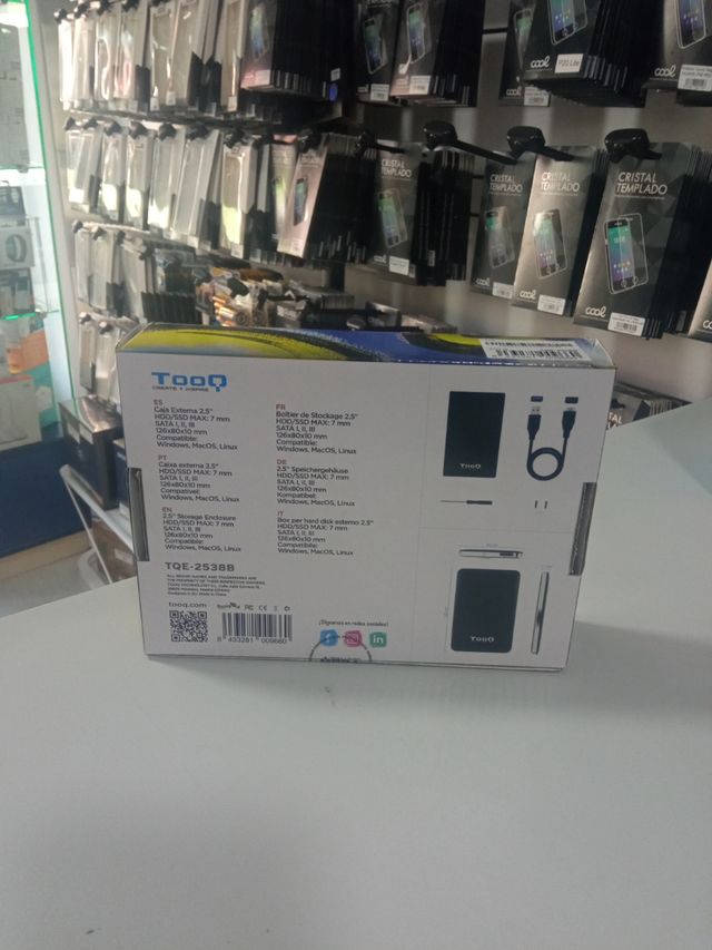 Caixa disco externo tooq tqe-2538b SATA