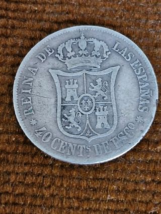 4 reales plata Isabel II 1865 Sevilla