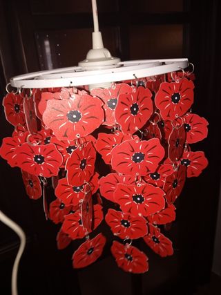 Lámpara techo de amapolas