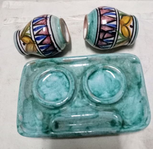 Sale e pepe ceramica di Vietri firmato