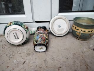 Set 3 vasetti porcellana ceramica 