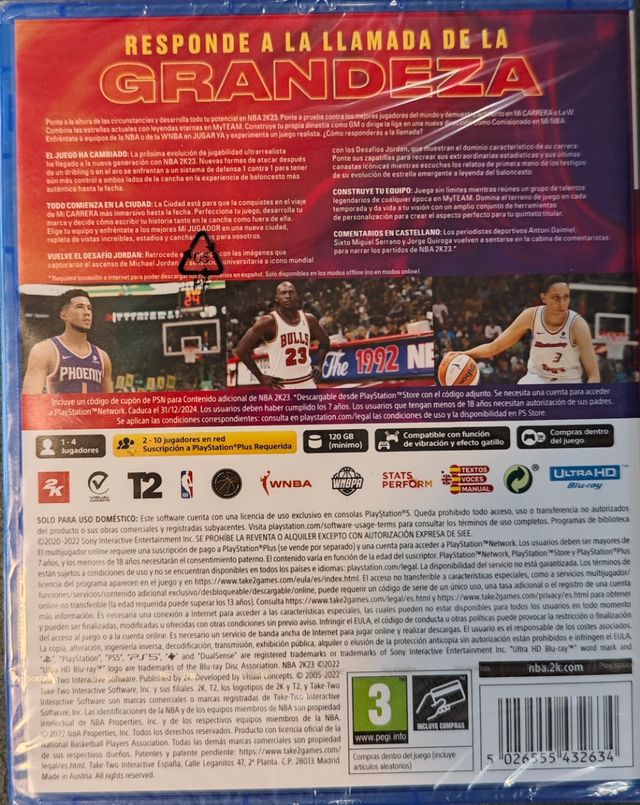 NBA 2K23 PS5 precintado