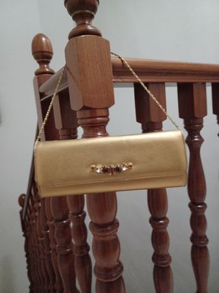 Cartera Bronce con piedras ambar