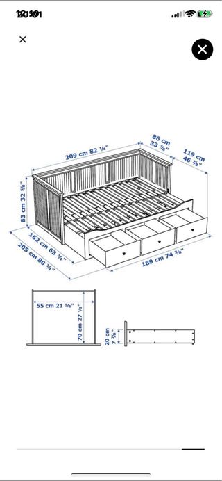Cama juvenil Hemnes Ikea